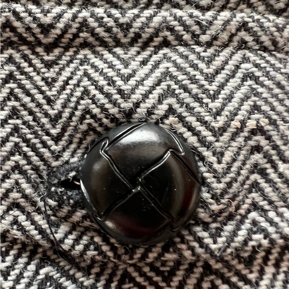 ⛸️⌛️📞JJ Basics Sweater - Faux Fur Collar w/ Cotton/Ramie Sleeves/Tweed Front - Picture 9 of 13